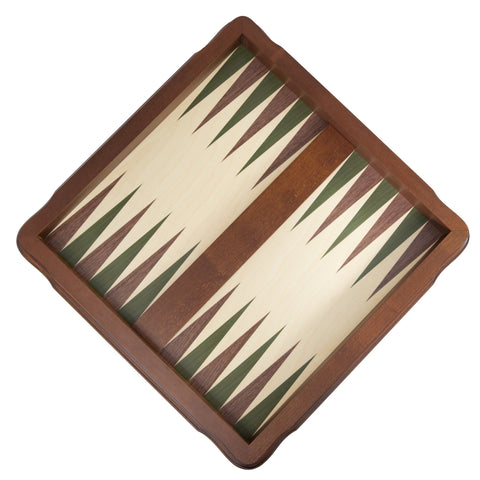 Italfama Italian Solid Birch Chess Table with Backgammon, 58x58cm Handmade