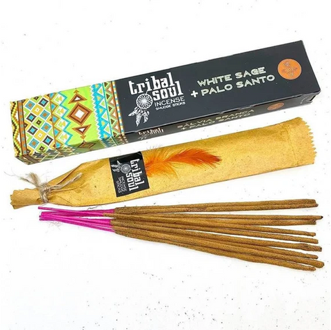Tribal Soul Incense Sticks - White Sage + Palo Santo By Hari Darshan NEW