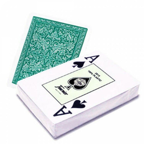 Fournier 2818 GREEN Deck - 100% Plastic Playing Casino Poker Cards Deck