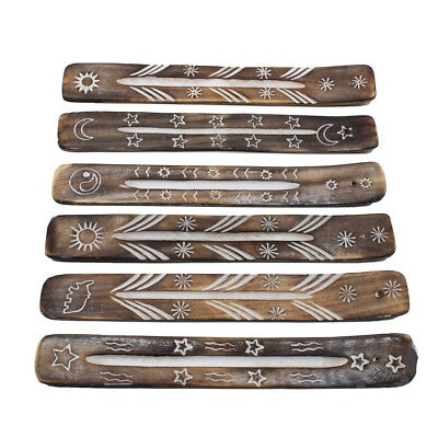 White Washed Incense Holder - Simple Ashcatcher Handmade Ancient Wisdom