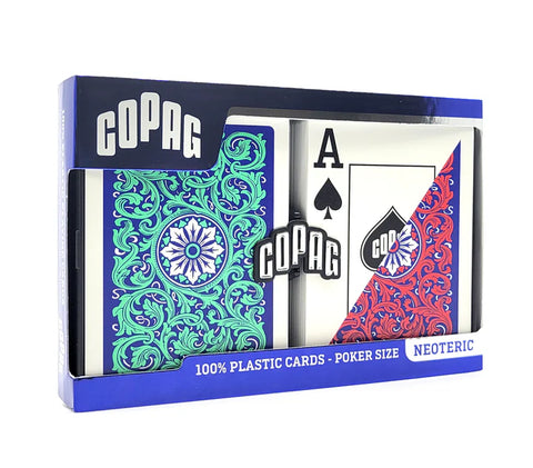 Copag 1546 Neoteric Poker Size Jumbo Index Double dDeck (Red/Green)