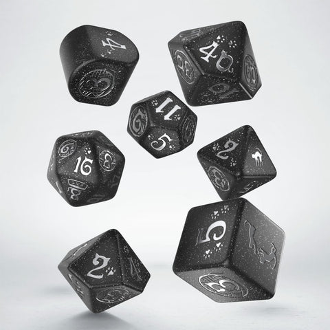 CATS MODERN DICE SET WAFFLE ROLE PLAYING GAMES Q-WORKSHOP CAT LOVERS NEW