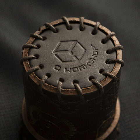 Steampunk Leather Dice Cup Brown And Gold Roleplaying Q-Workshop Rpg Dnd NEW