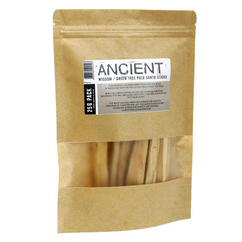 25G Green Tree Palo Santo Sticks 3-5 Sticks Holy Wood Ancient Wisdom NEW