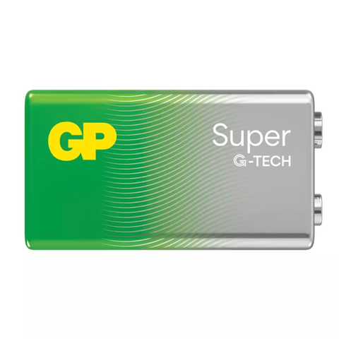 Gp Super Alkaline G-Tech 6Lr61 9V Battery Long Lasting Power Blister Exp 2028