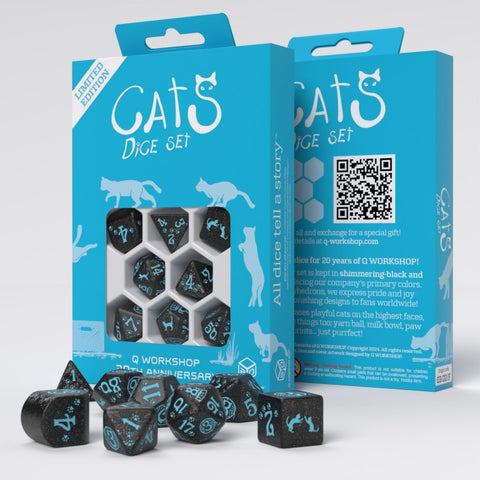 20 years: Cats Dice Set Q-WORKSHOP (limited edition)