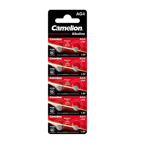 10 Camelion Ag4 Lr626 Alkaline Batteries Lr66 377 G4 1.5V 10Bl Exp 2028 NEW
