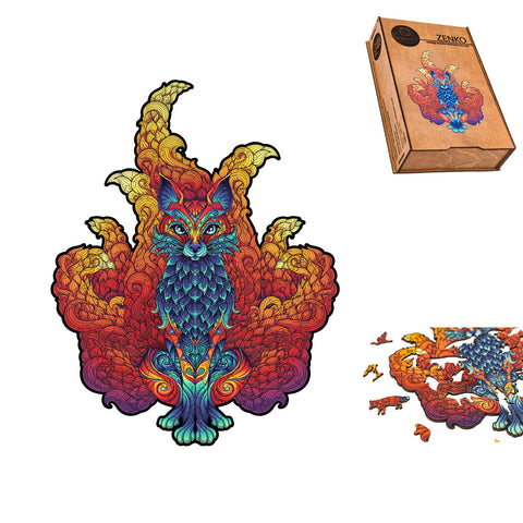 Zenko Unique Wooden Puzzle Size M 120 Pieces 31 X 24 Cm By Fantasy Puzzles Fp007