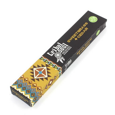 Tribal Soul Incense Sticks - Sweet Grass + Cedar By Hari Darshan Meditation NEW