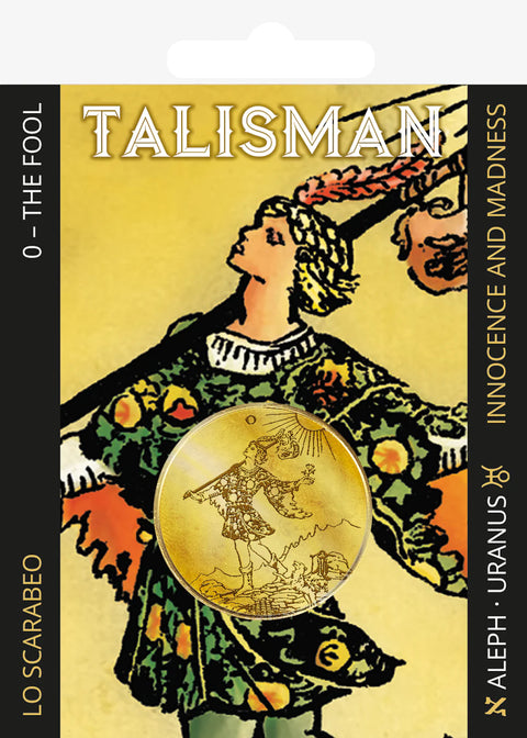 Tarot Talisman The Fool Coin Innocence & Madness Aleph Uranus Lo Scarabeo NEW