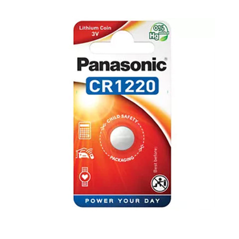 Panasonic Cr1220 Lithium Battery 3V Cell Coin Button 1Bl Blister Exp 2031 NEW