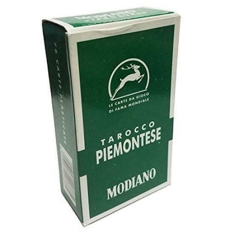 Tarocco Piemontese Modiano Green Tarot Cards N84 Magic Playing Cards Italy NEW