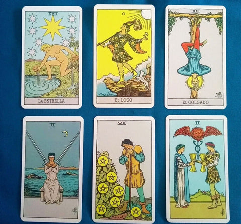 Tarot De Ae Waite Standard Cards Deck Blue Edition In Spanish Agm Urania NEW