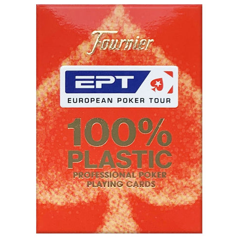 Fournier EPT Red European Poker Tour Cards 100% Plastic: Professional Deck