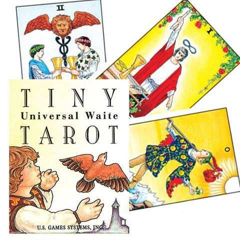 Tiny Universal Waite Tarot Deck Cards Esoteric Telling Mini US Games Systems NEW
