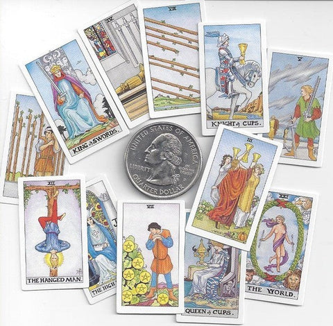 Tiny Universal Waite Tarot Deck Cards Esoteric Telling Mini US Games Systems NEW