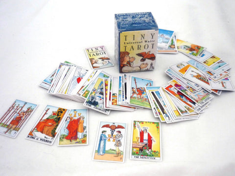 Tiny Universal Waite Tarot Deck Cards Esoteric Telling Mini US Games Systems NEW