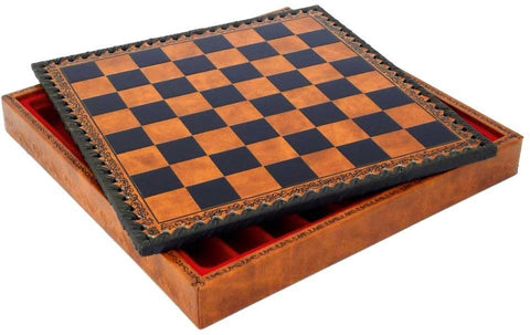 Italfama Trojan War Chess Set, Hand-Painted, 3-in-1 Leatherette, Made in Italy