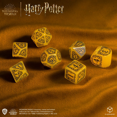 Harry Potter. Hufflepuff Modern Dice Set Yellow Role Games Q-Workshop NEW