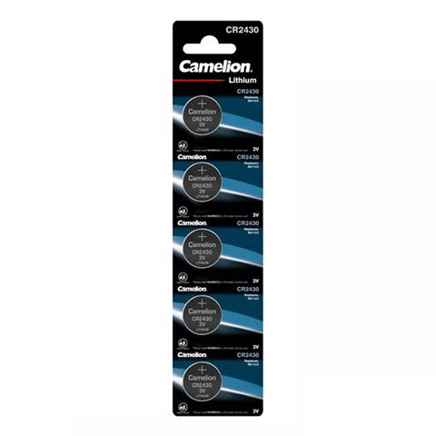 5 Camelion Cr2430 Batteries Lithium 3V Coin Cell Cr2430-Bp5 5Bl Exp 2028 NEW