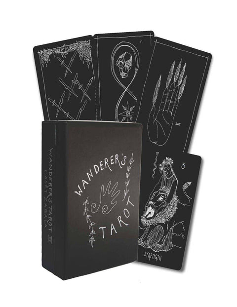 Wanderer'S Tarot Cards Deck Weiser Books Casey Zabala 78 Black Cards Deck NEW