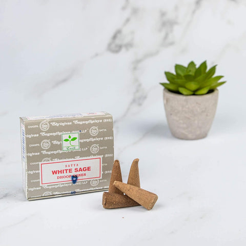 White Sage Dhoop Cones Satya