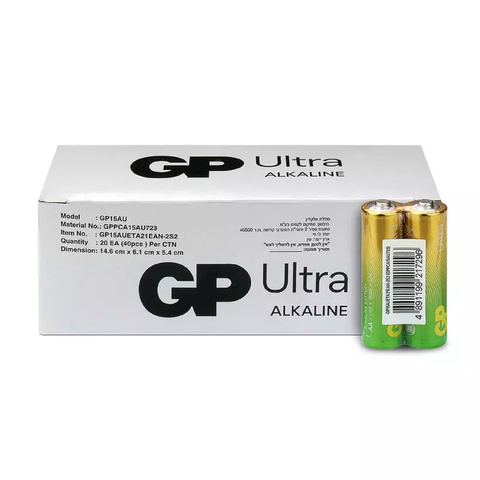 GP LR6 AA Ultra Alkaline (G-TECH) industrial batteries 40 vnt.