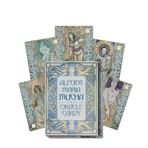 Alfons Maria Mucha Oracle Cards Deck & Instruction Lo Scarabeo Esoteric NEW