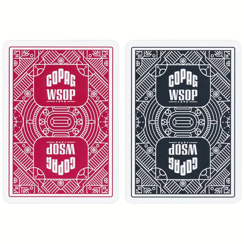 Copag Wsop Jumbo Index Double Plastic Playing Cards Poker Size Black And Red NEW