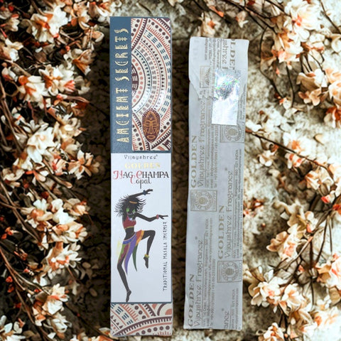 Vijayshree Golden Ancient Copal & Nag Champa Incense Sticks, 15g