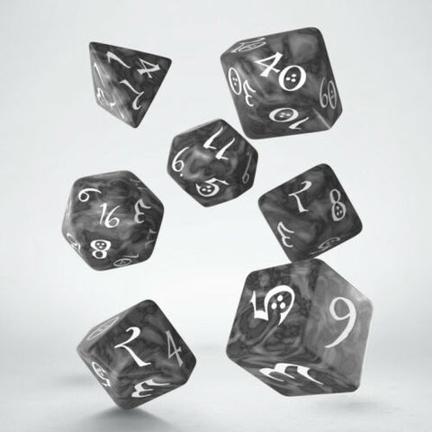 Classic Rpg Dice Set Smoky And White Story Role Playing Games Q-Workshop NEW