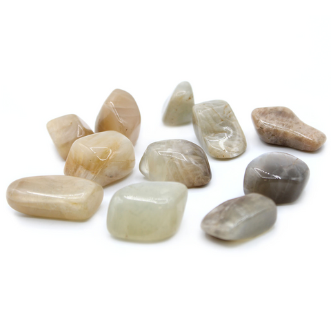 24 Large Tumble Stones - Moonstone Colours Gemstones Talisman Ancient Wisdom NEW