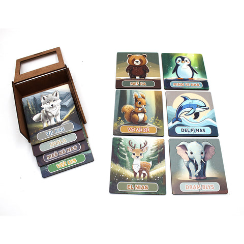 Educational Puzzle Wooden Cards Animals Collection No. 2 (LT) Fantasy Puzzles