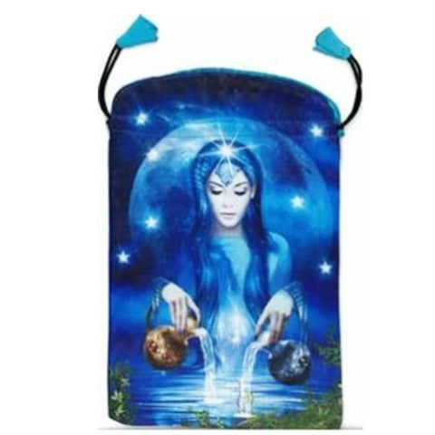 Arcanum Satin Bag Blue Printed Cards Lo Scarabeo 160X225 Mm NEW