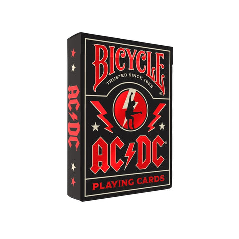 Bicycle AC/DC Playing Cards Poker Size – Official Deck, Black/Red, Made in USA