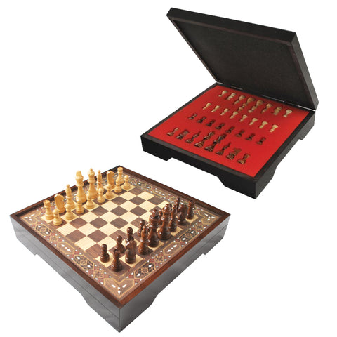 Vip Chess Set Walnut L Size Wooden Board Box And Chessman Original Star 1050422