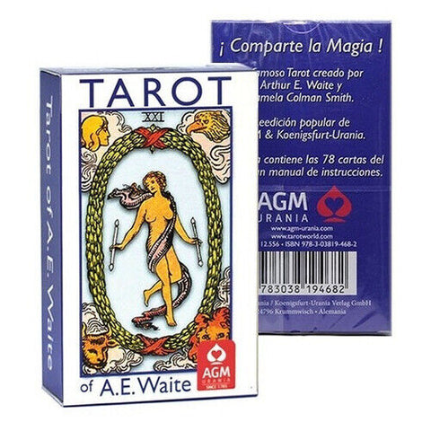 Tarot De Ae Waite Standard Cards Deck Blue Edition In Spanish Agm Urania NEW