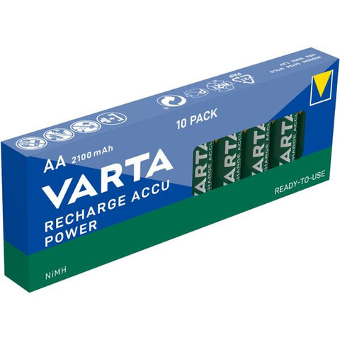 10pcs. AA Varta Rechargeable ACCU Power Batteries 2100Mah NIMH 1.2V HR6