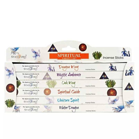 Stamford Incense Sticks Gift Set, Spiritual Variety, 6 Scents, 48 Sticks