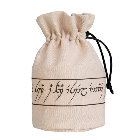 Elvish Dice Pouch Beige and black