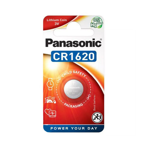 Panasonic Cr1620 Lithium Battery 3V Cell Coin Button 1Bl Blister Exp 2032 NEW