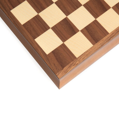 Italfama Hand-Painted Medieval Chess Set, Walnut Board & Box, 8cm King