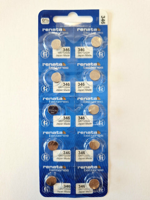 10 Renata 346 Sr712Sw Batteries Silver 1.55V Watch Battery Japan