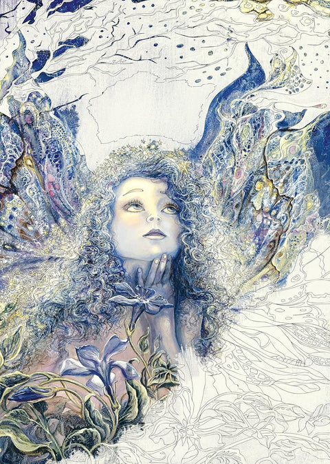Enchnated Fairies Coloring Book Blue Angel