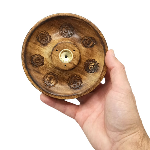 Incense Stick & Cone Burner Disc - 7 Chakra Ancient Wisdom