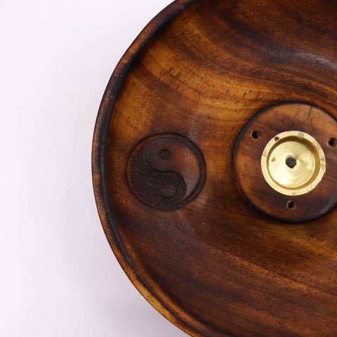 Incense Stick & Cone Burner Disc - Ying & Yang Ancient Wisdom