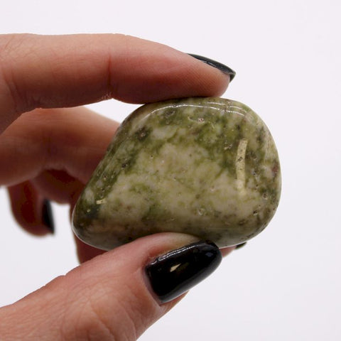 Large African Tumble Stones (6X) - Epidote Snowflake Talisman Ancient Wisdom NEW