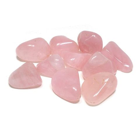 24 Medium Tumble Stones - Rose Quartz K Gemstones Talisman Ancient Wisdom NEW