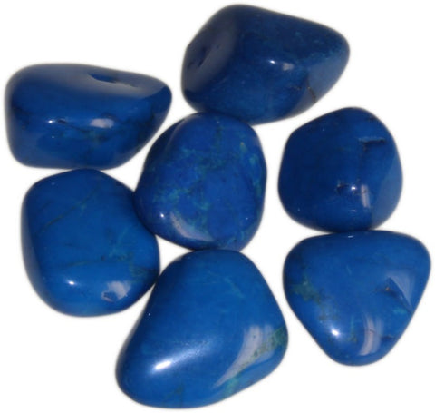 24 Large Tumble Stones - Blue Howlite Gemstones Talisman Ancient Wisdom NEW