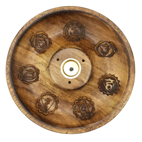 Incense Stick & Cone Burner Disc - 7 Chakra Ancient Wisdom